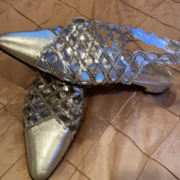 Stephane Kelian fabulous silver sequin flats, 38 - Picture 6 of 11